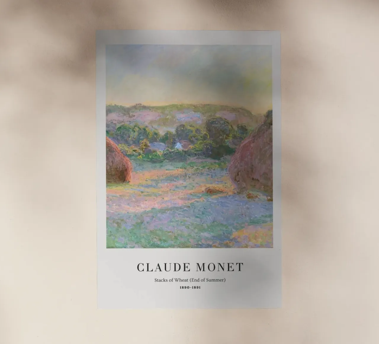 scena di fattoria di grano in campagna claude monet pellicola backlit da belong shop