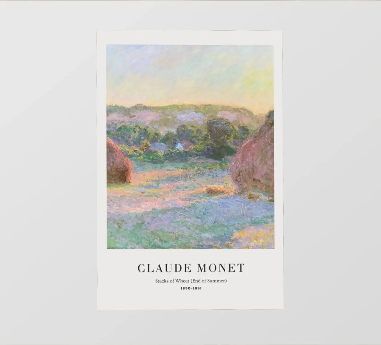 scena di fattoria di grano in campagna claude monet telo in pvc da belong shop