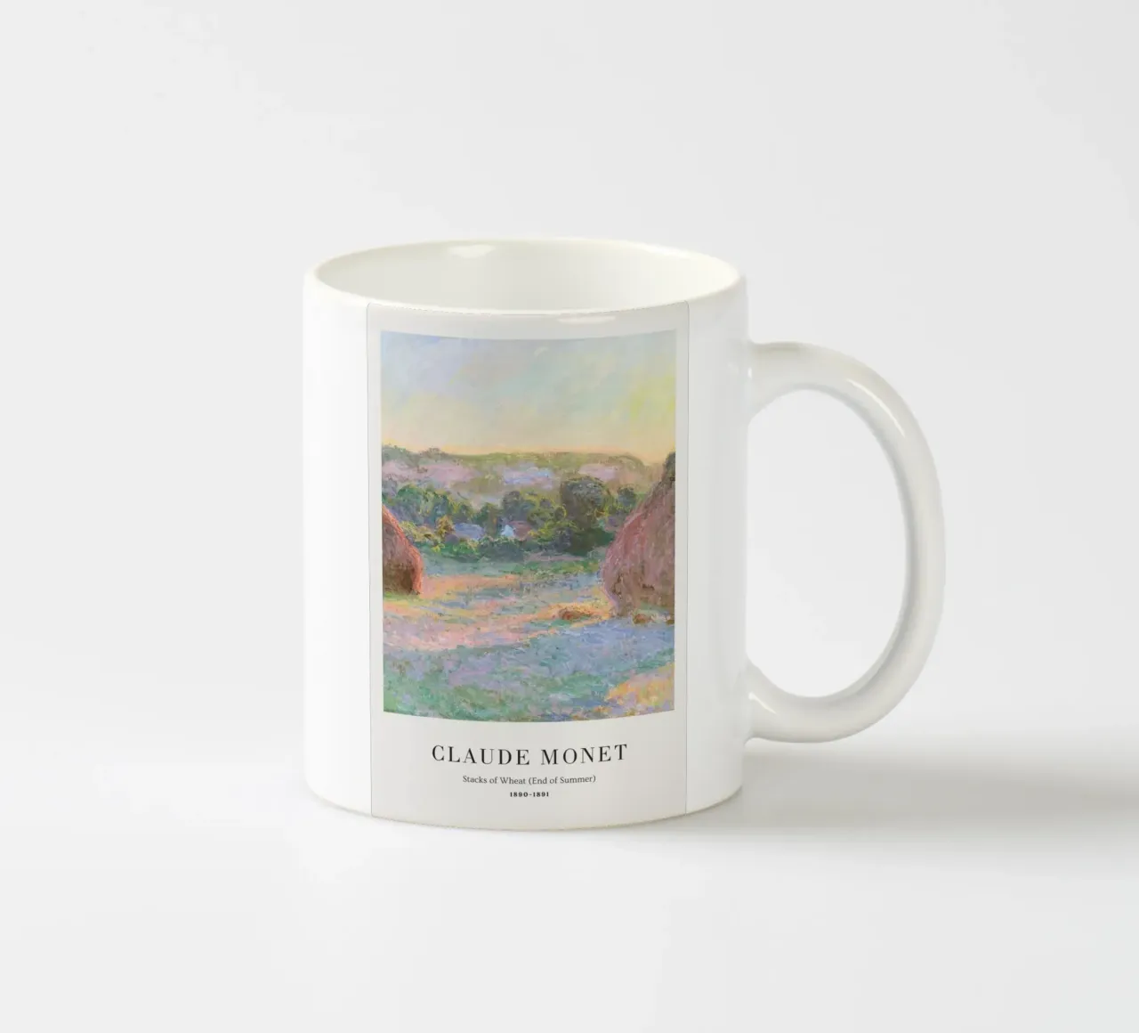 scena di fattoria di grano in campagna claude monet tazza in ceramica da belong shop