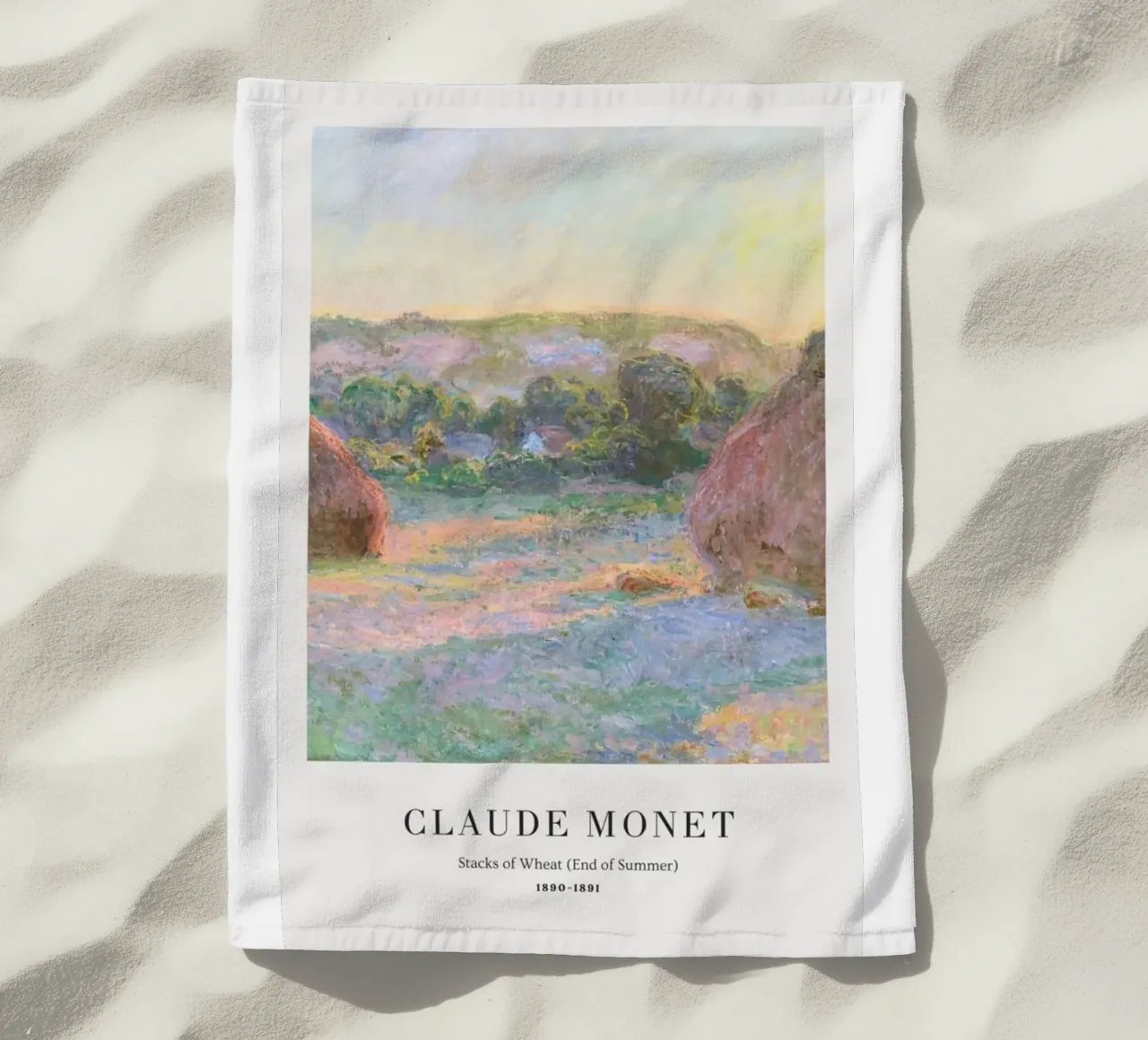 scena di fattoria di grano in campagna claude monet telo mare da belong shop