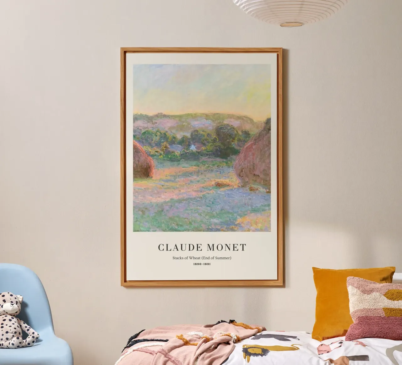scena di fattoria di grano in campagna claude monet alluminio dibond da belong shop