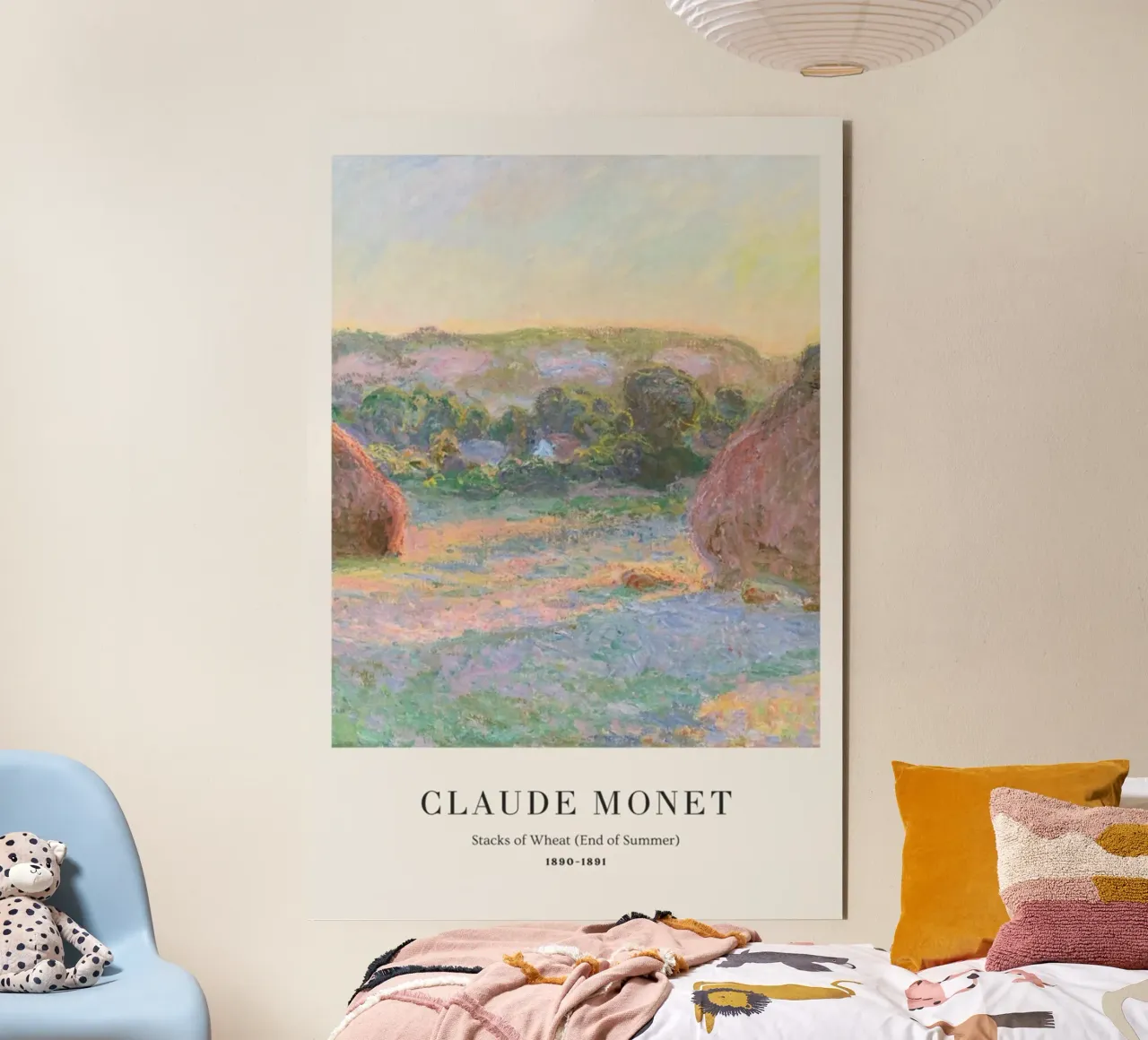 scena di fattoria di grano in campagna claude monet alluminio dibond da belong shop