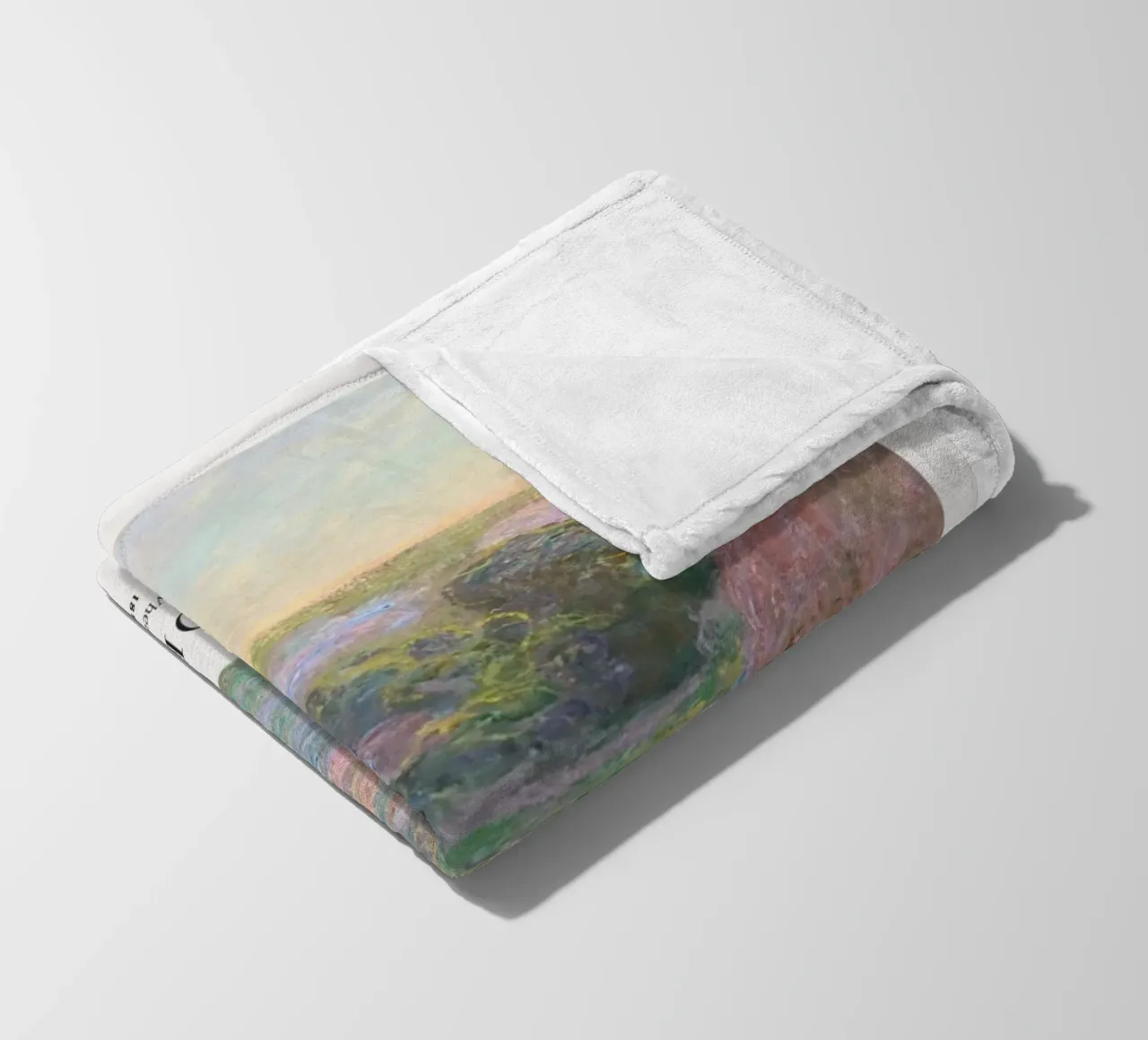 wheat farm scene in the countryside claude monet fleece blanket by belong shop