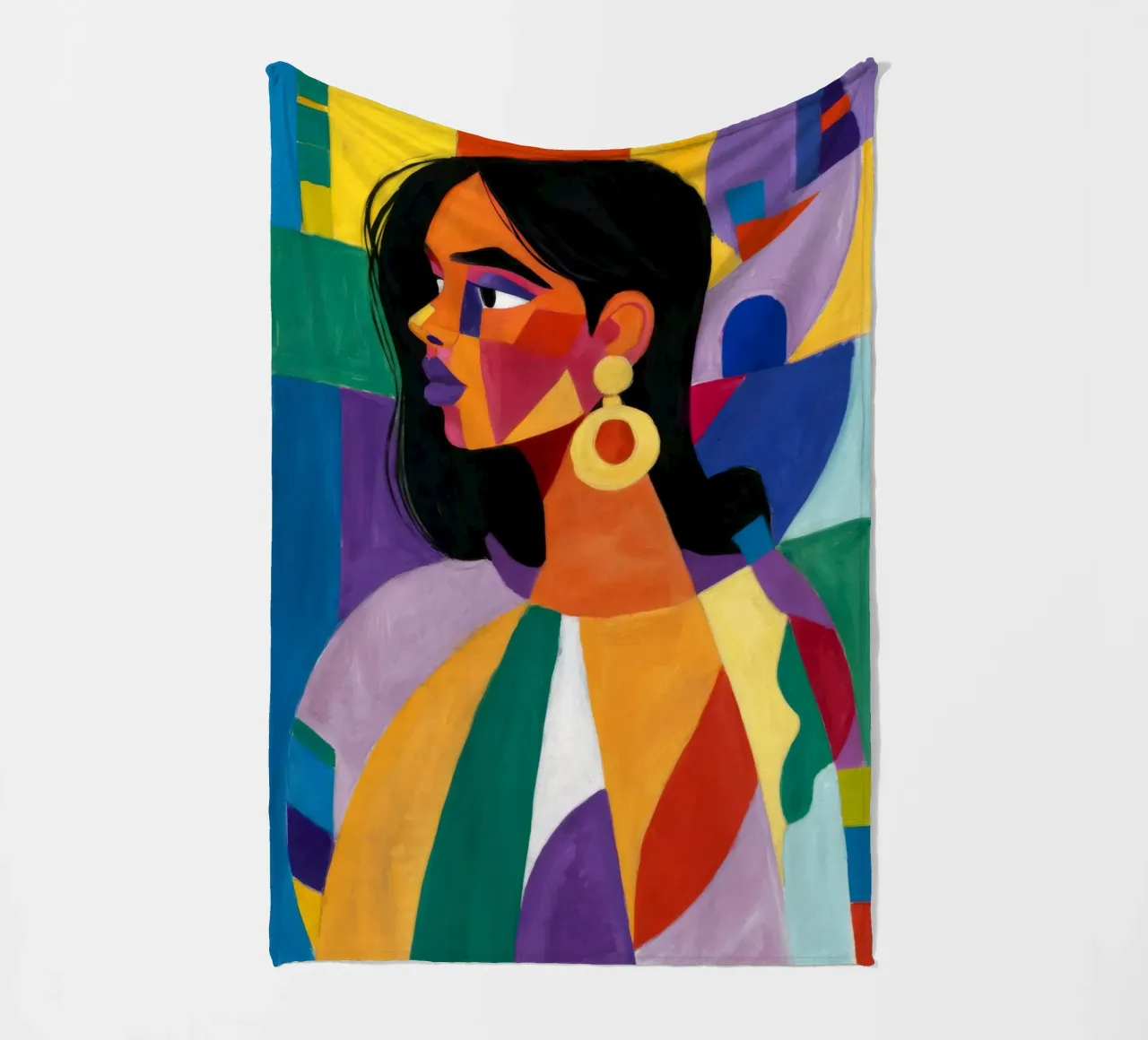 Radiosa regina del colorblocking coperta in pile da Grande Serene