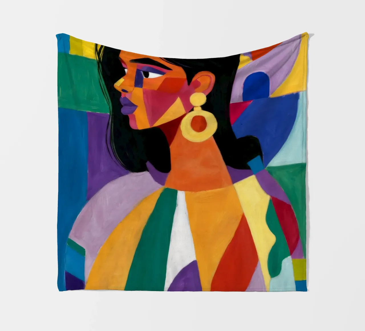 Radiosa regina del colorblocking coperta in pile da Grande Serene