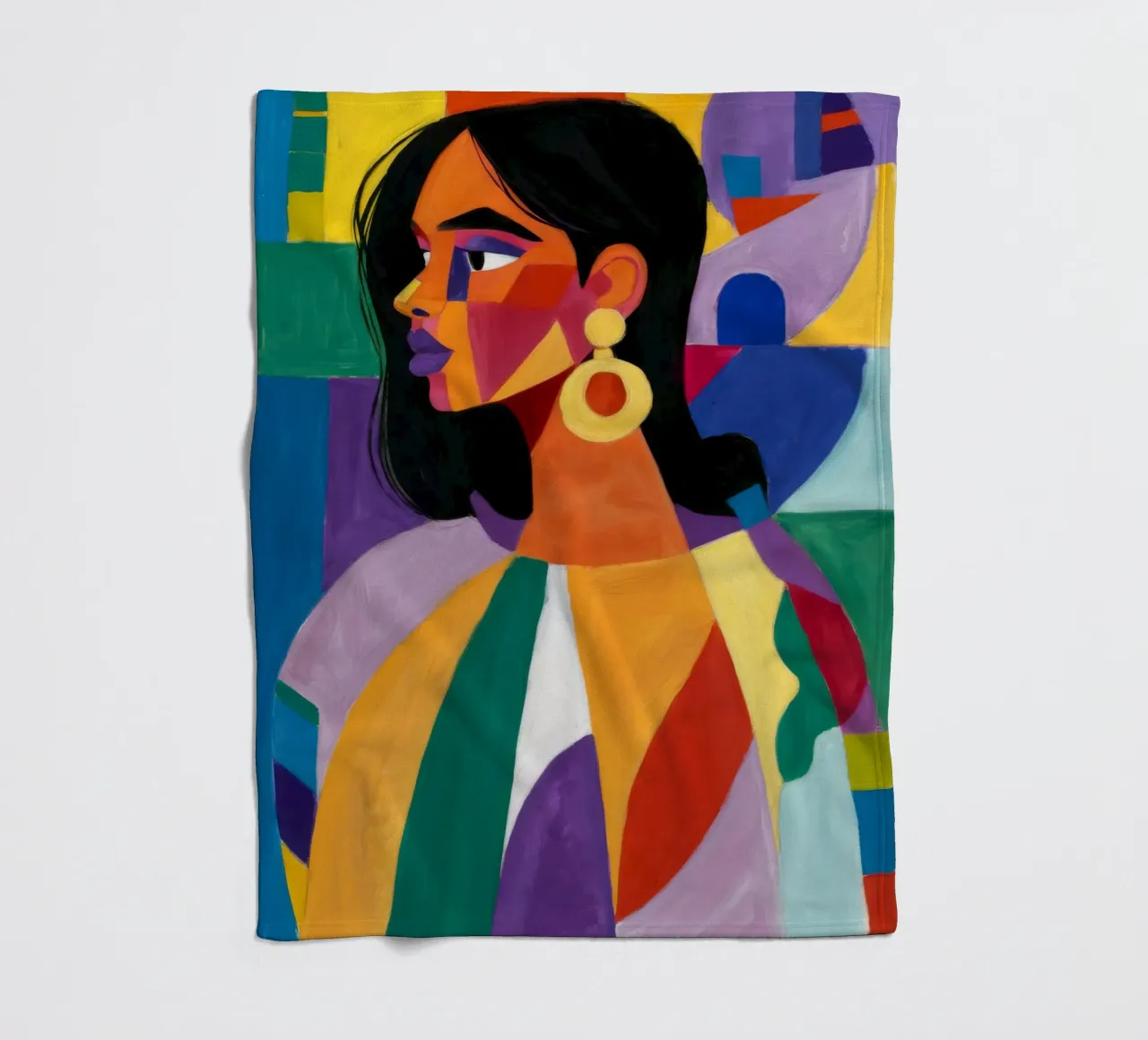 Radiosa regina del colorblocking coperta in pile da Grande Serene