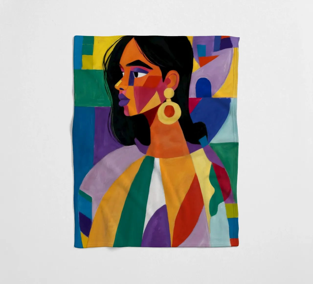Radiosa regina del colorblocking coperta in pile da Grande Serene