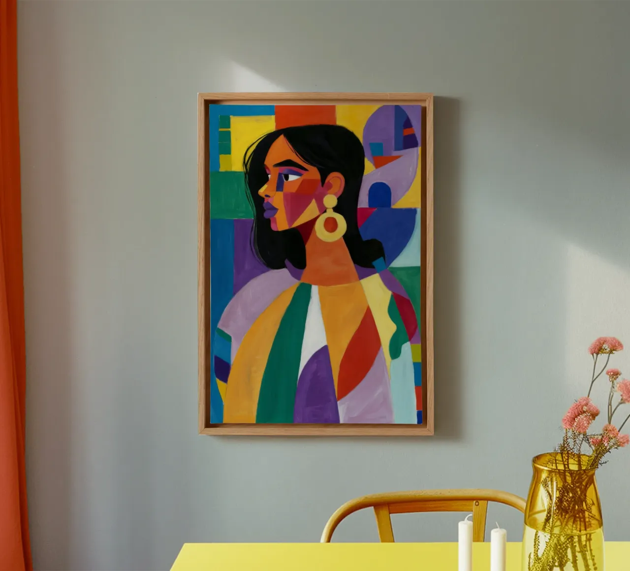 Radiant Colorblocking Queen canvas by Grande Serene