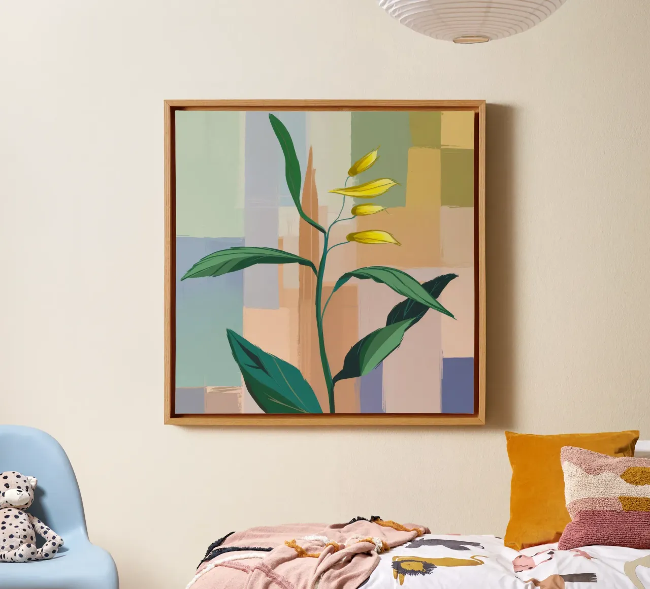 Elegant Botanical Simplicity canvas with Floater frame by Grande Serene