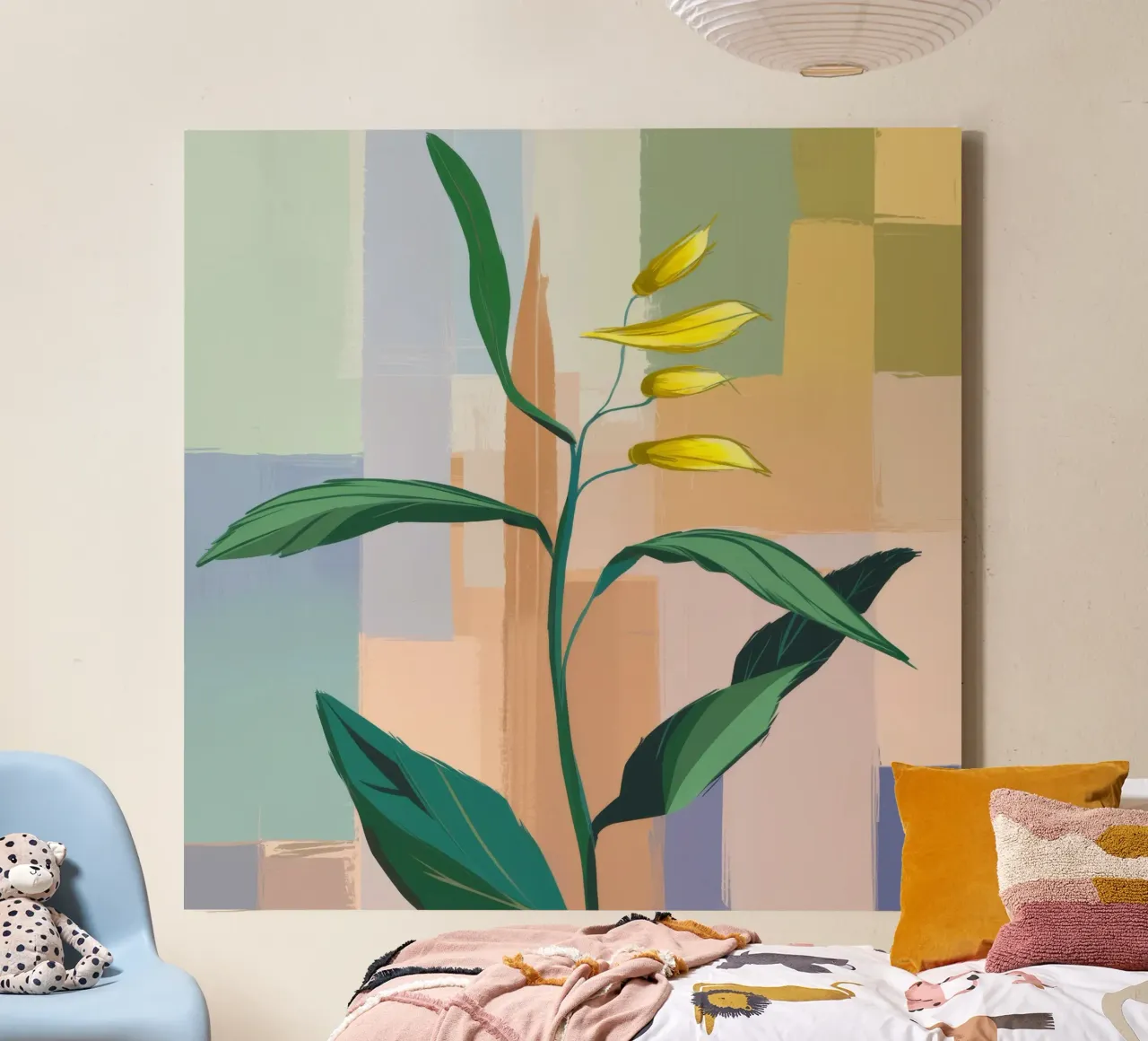 Elegant Botanical Simplicity canvas with Floater frame by Grande Serene