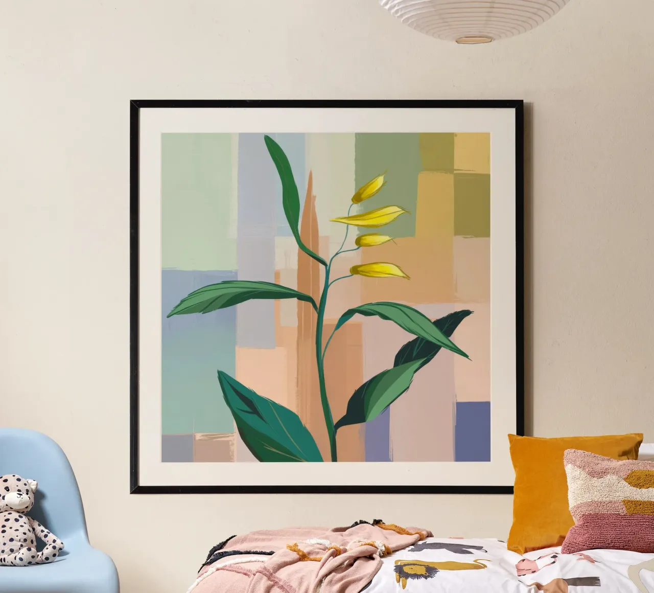 Elegante semplicità botanica poster con telaio in alluminio da Grande Serene
