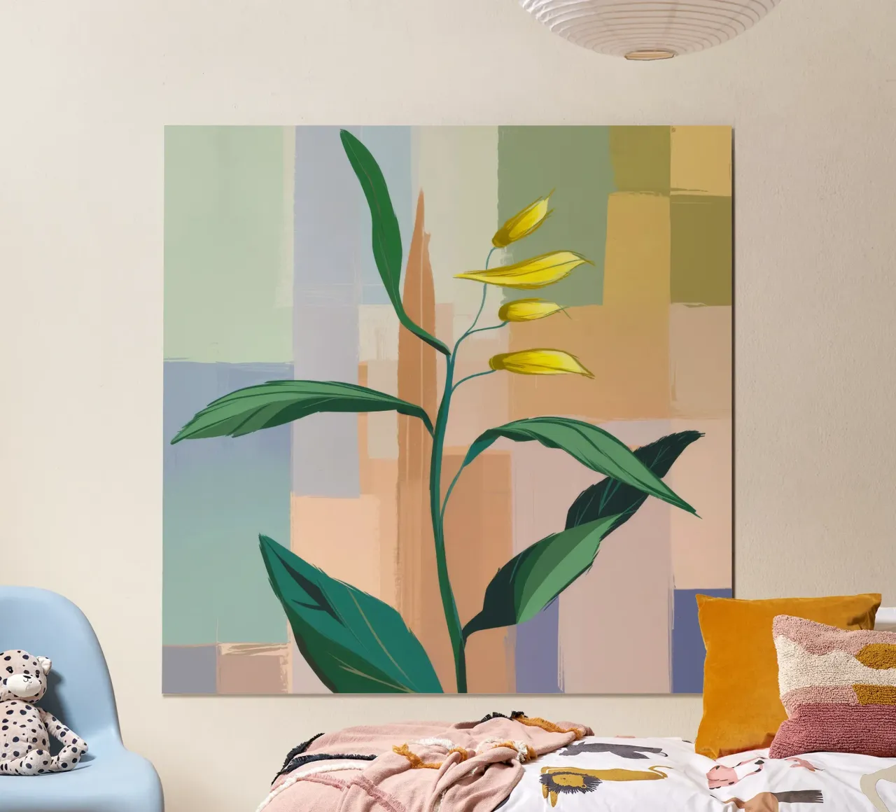 Elegante semplicità botanica poster con telaio in alluminio da Grande Serene