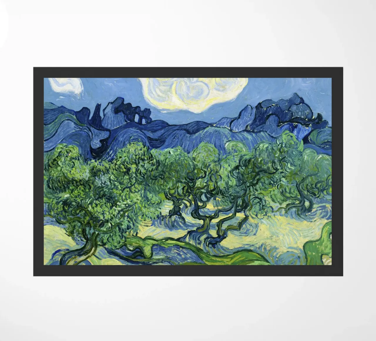 Olive Trees with the Alpilles in the Background (1889 doormat by Classic Art Prints