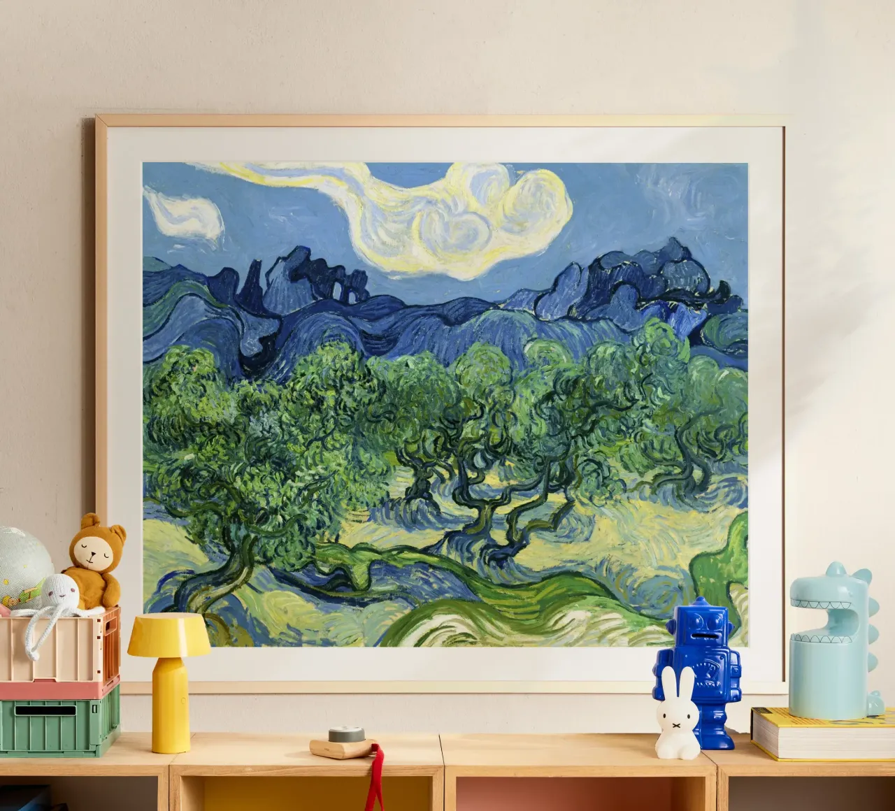 Olive Trees with the Alpilles in the Background (1889 hahnemühle by Classic Art Prints