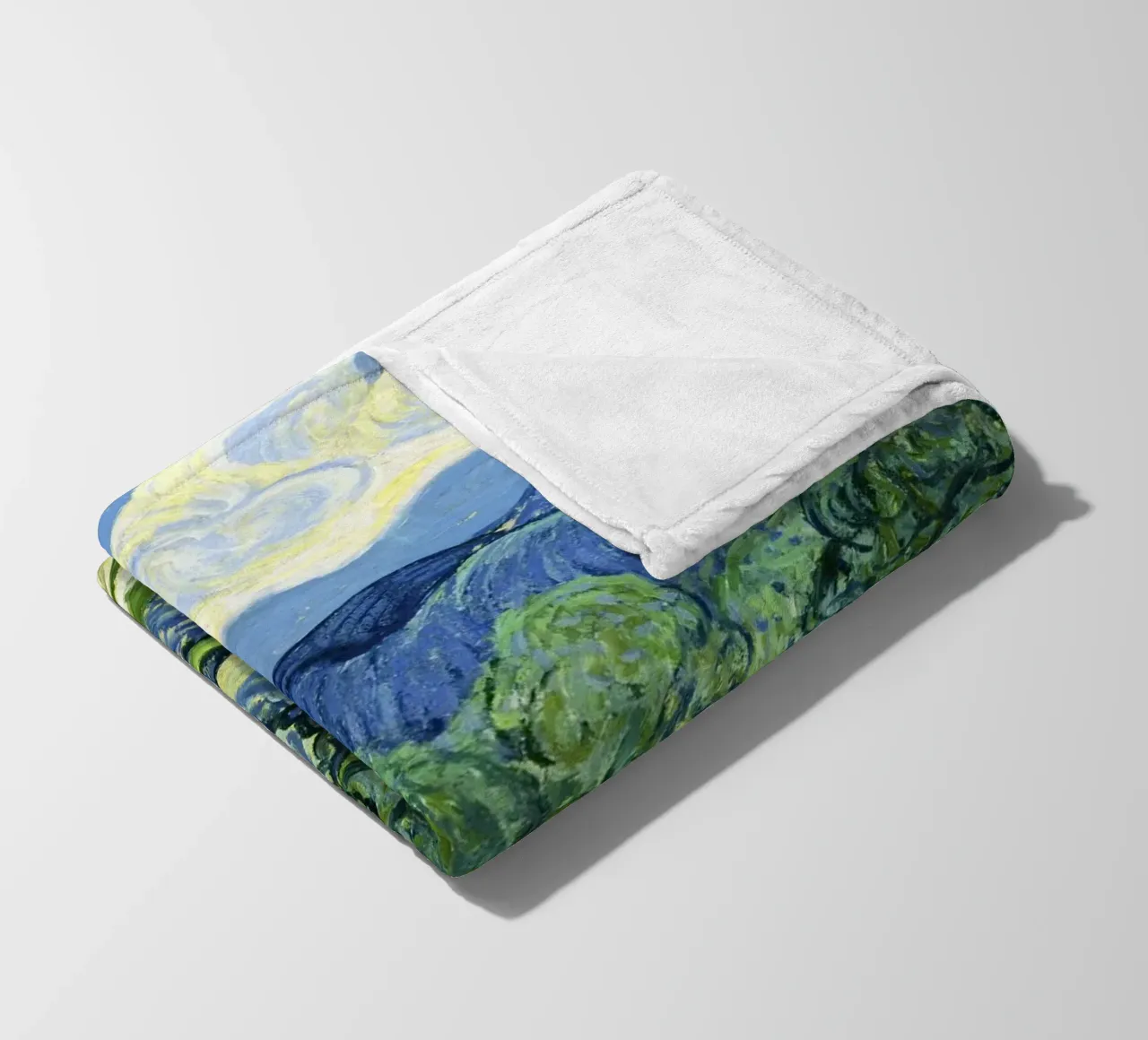 Olive Trees with the Alpilles in the Background (1889 fleece blanket by Classic Art Prints