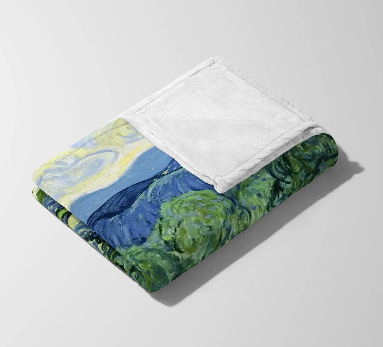 Olive Trees with the Alpilles in the Background (1889 fleece blanket by Classic Art Prints