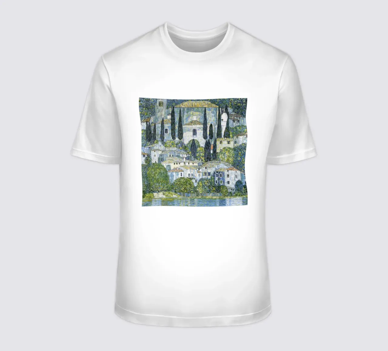Chiesa di Cassone (1913) di Gustav Klimt t-shirt da Classic Art Prints