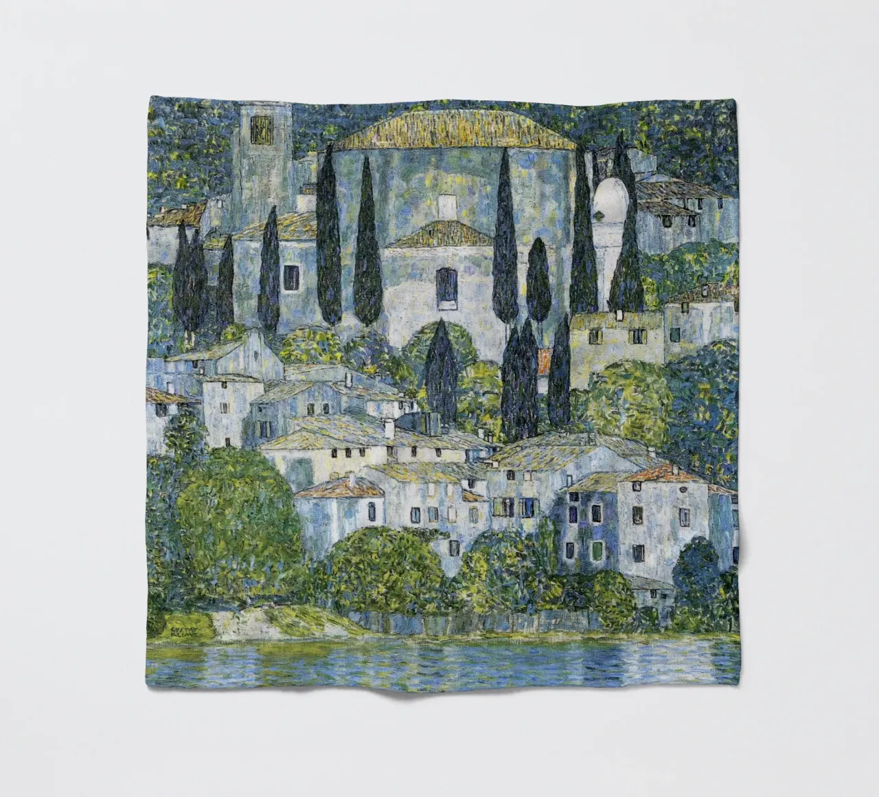 Chiesa di Cassone (1913) di Gustav Klimt coperta in pile da Classic Art Prints