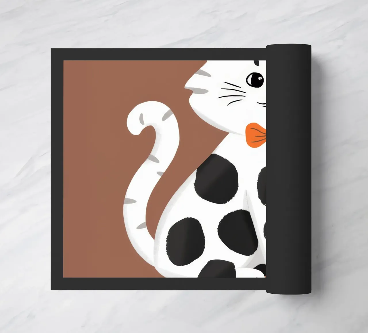 Dapper Cat Yarn doormat by Grande Serene