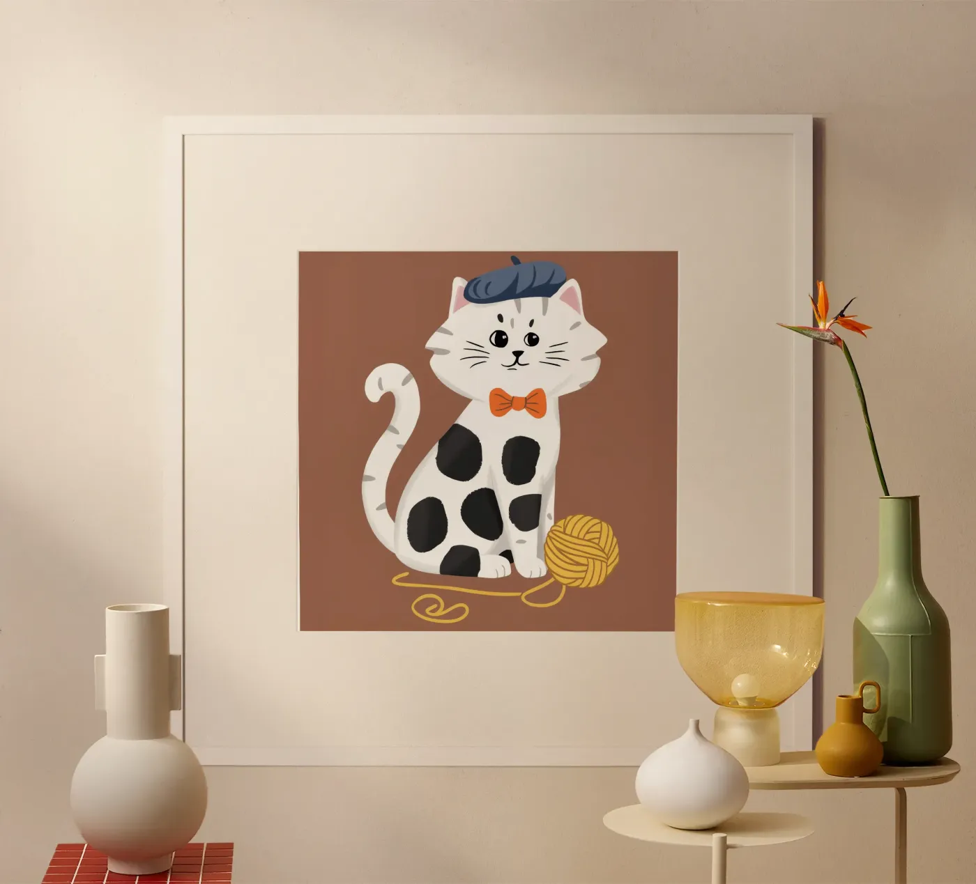 Dapper Cat Yarn poster by Grande Serene