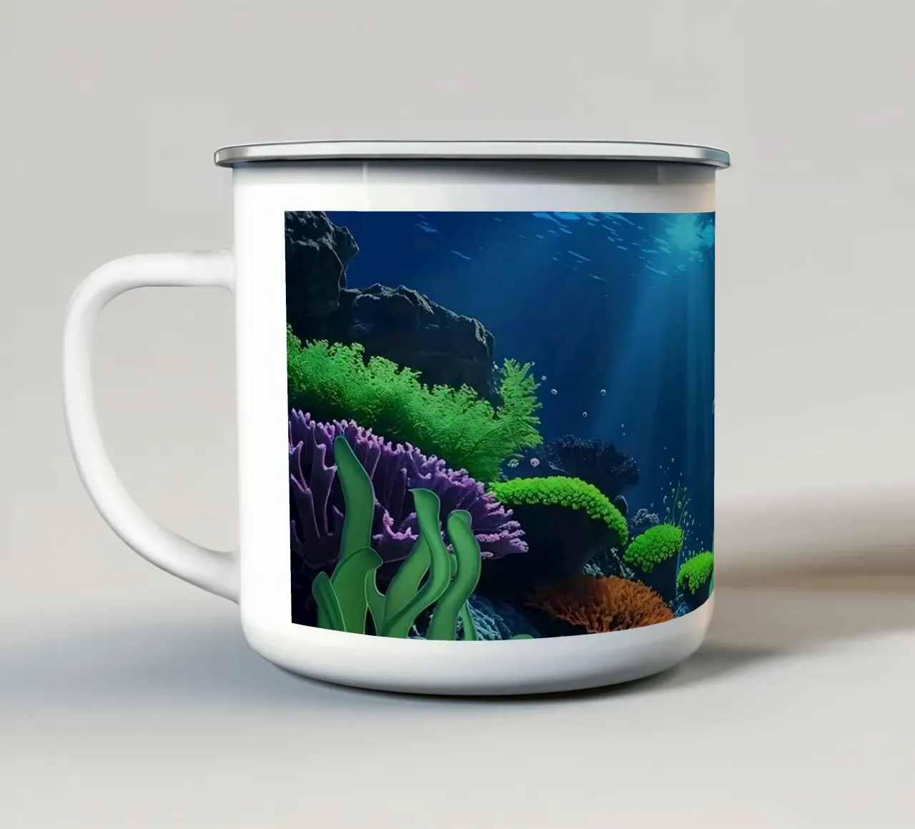 Delphin ✦ Serenade am Riff Emaille Tasse von lumaquastudio