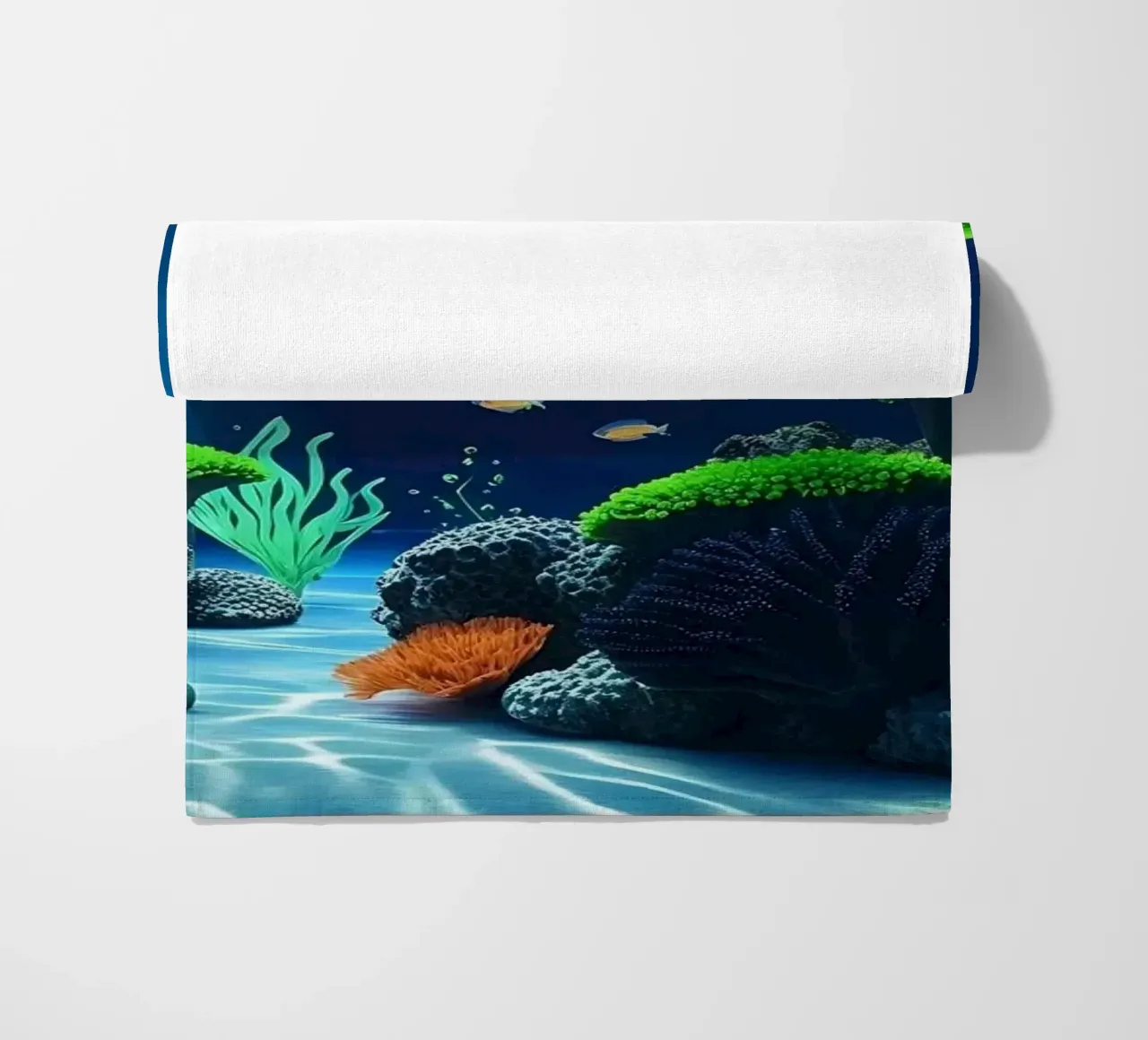 ✨🐬 Dolphin ✦ Reef Serenade 🌙 beach towel by LUMAQUA STUDIO