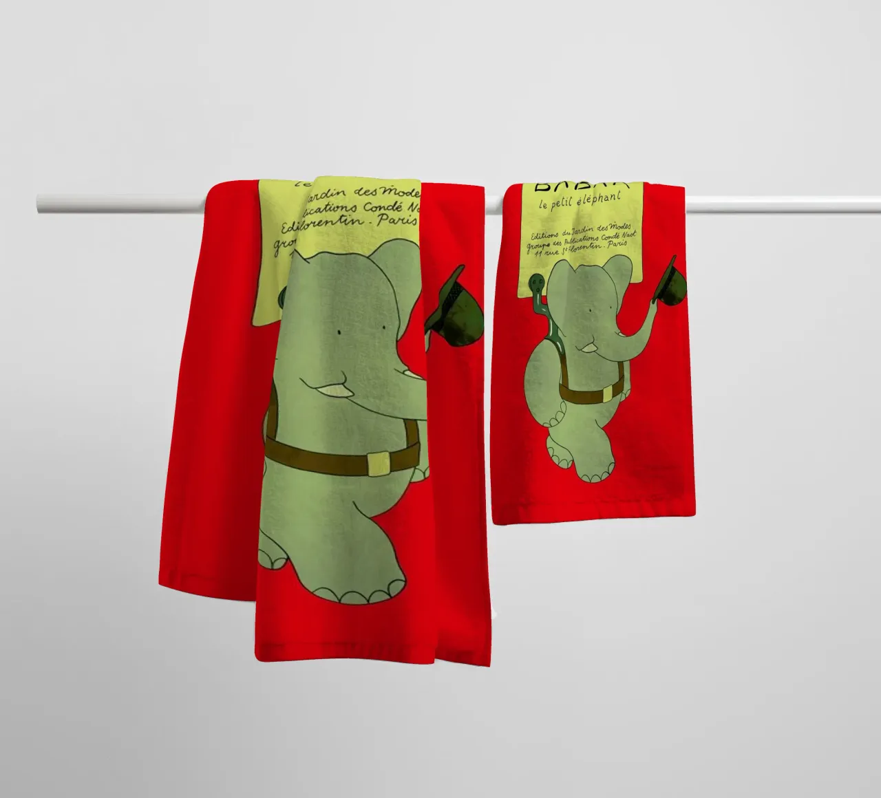 Histoire de Babar asciugamano da bagno da Little Flourishes