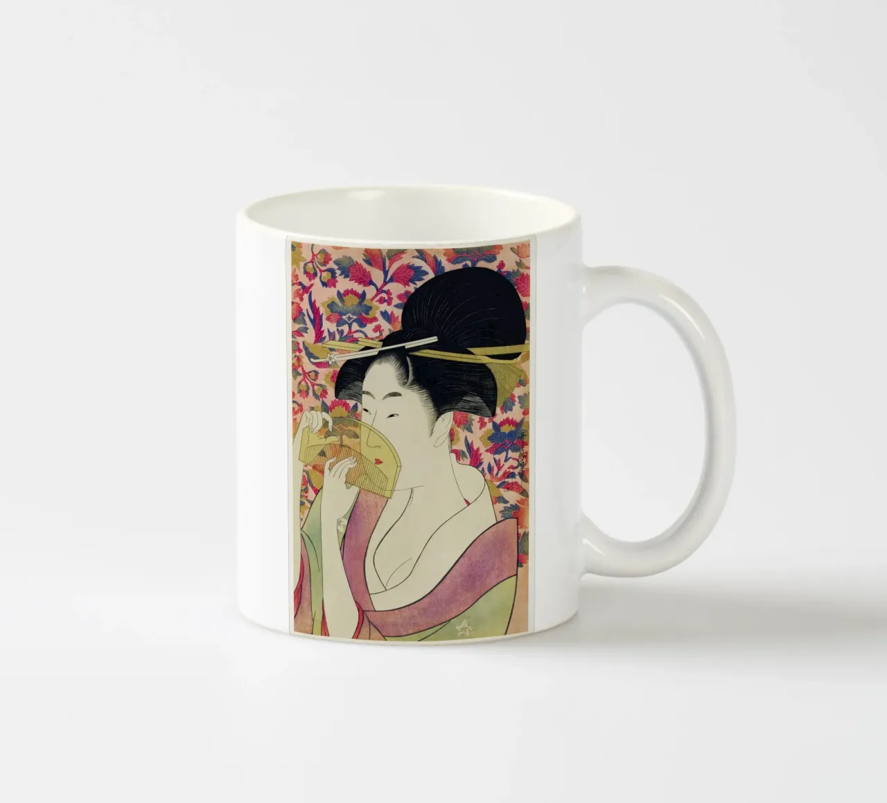 Kushi di Utamaro Kitagawa tazza in ceramica da Venus Art