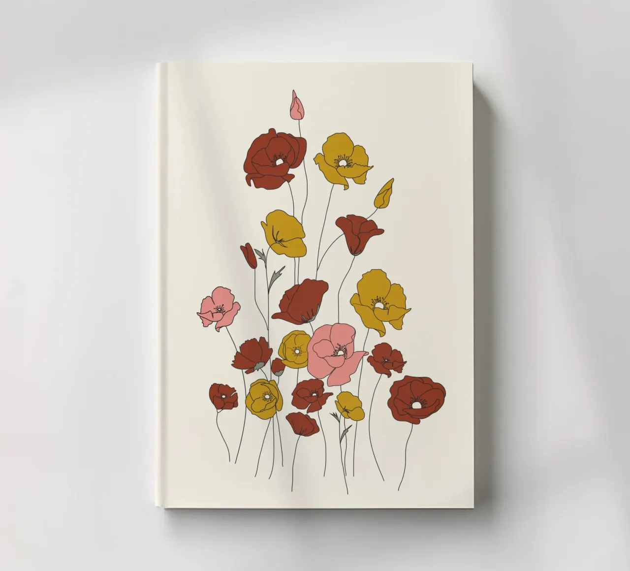 Colorful Poppy Flowers notebook by Nadjaa