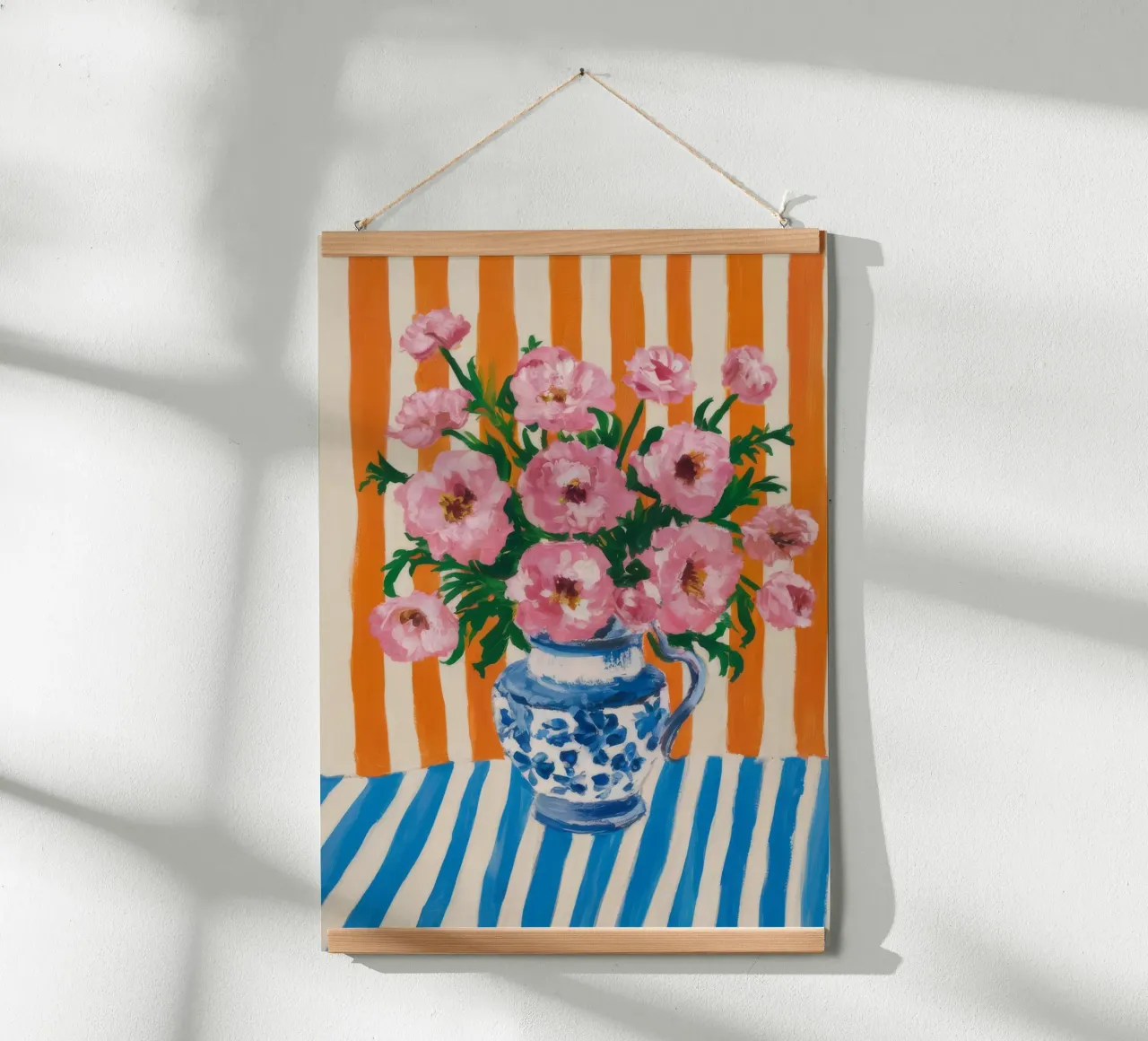 Fiori in vaso a righe carta hahnemühle da Grande Serene