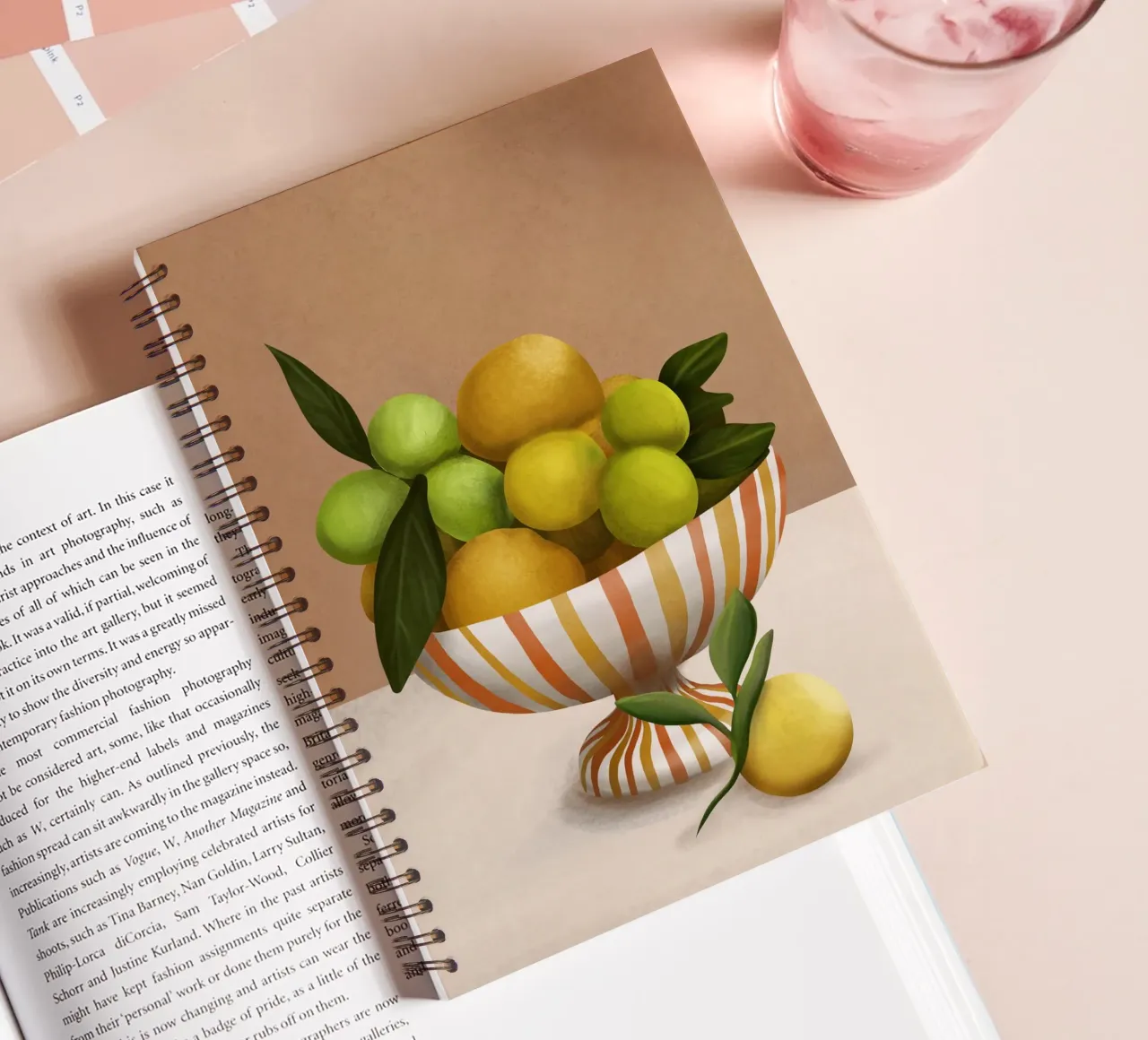 Golden Citrus 1 spiral notebook by cityart