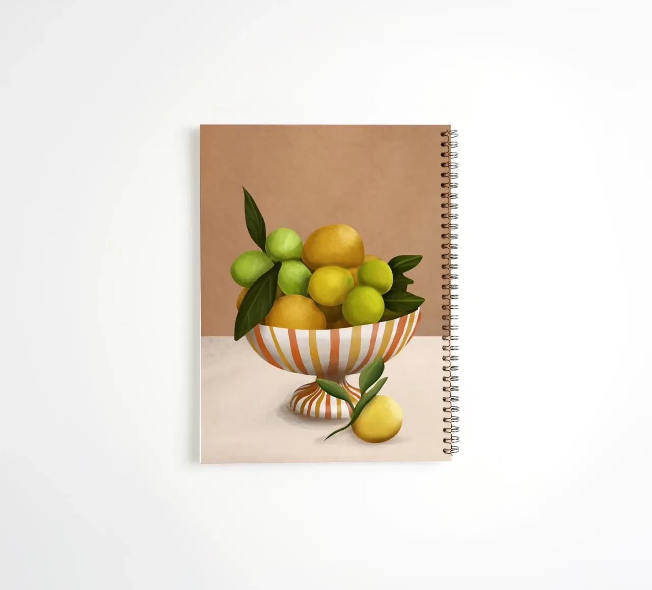 Golden Citrus 1 spiral notebook by cityart