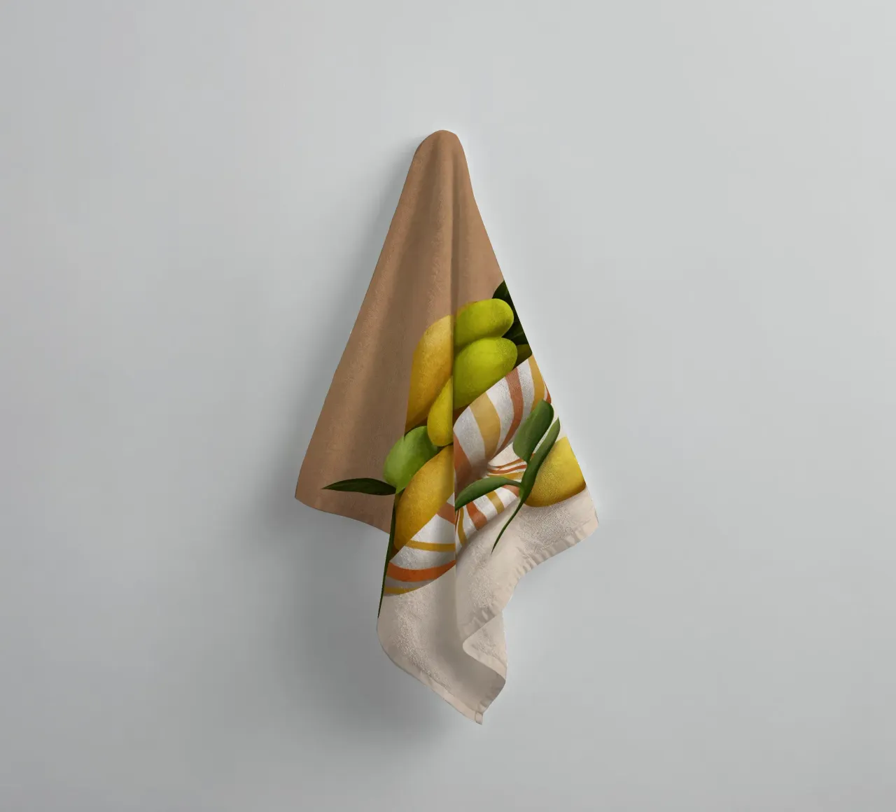 Golden Citrus 1 asciugamano da bagno da cityart
