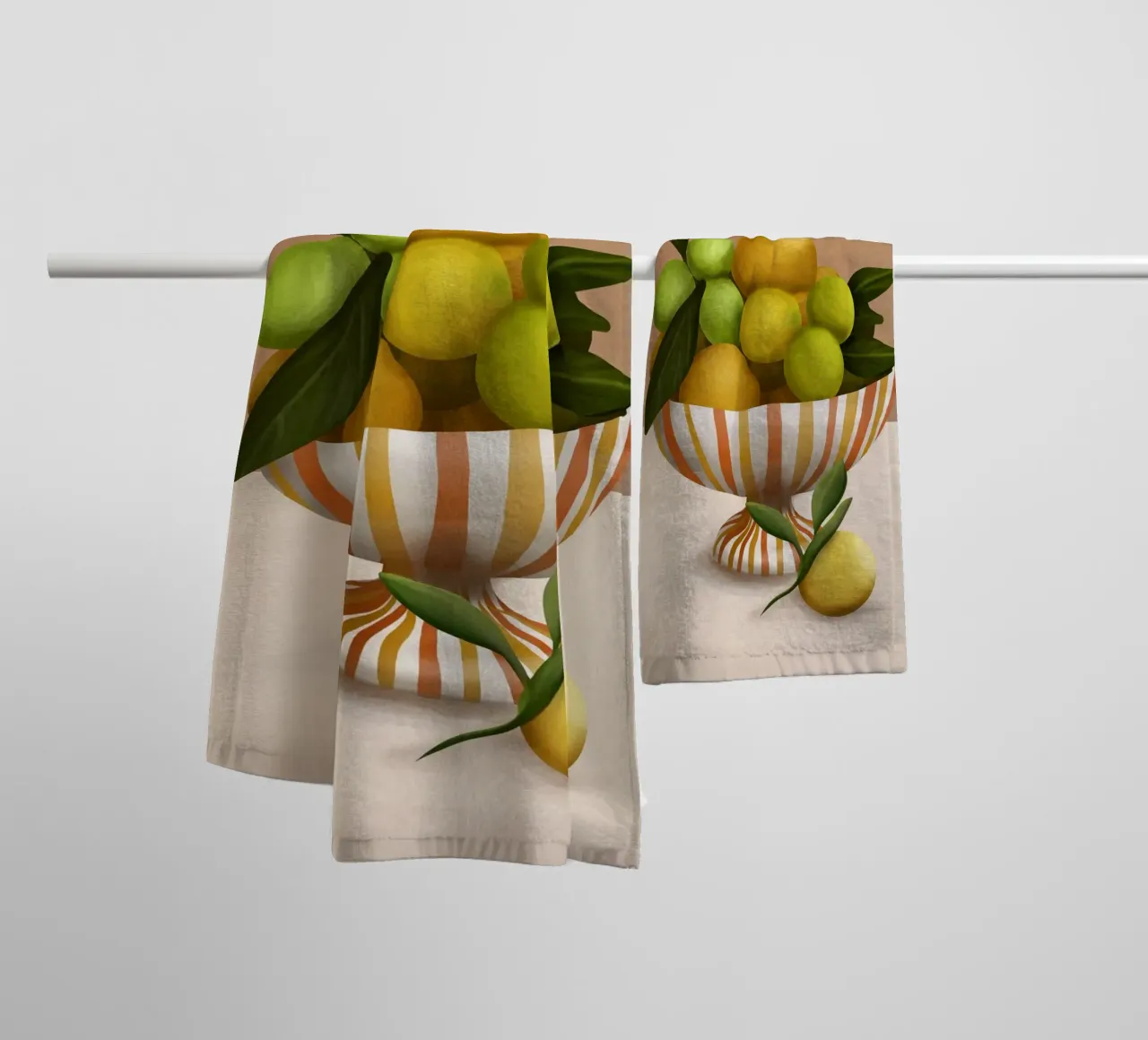 Golden Citrus 1 asciugamano da bagno da cityart