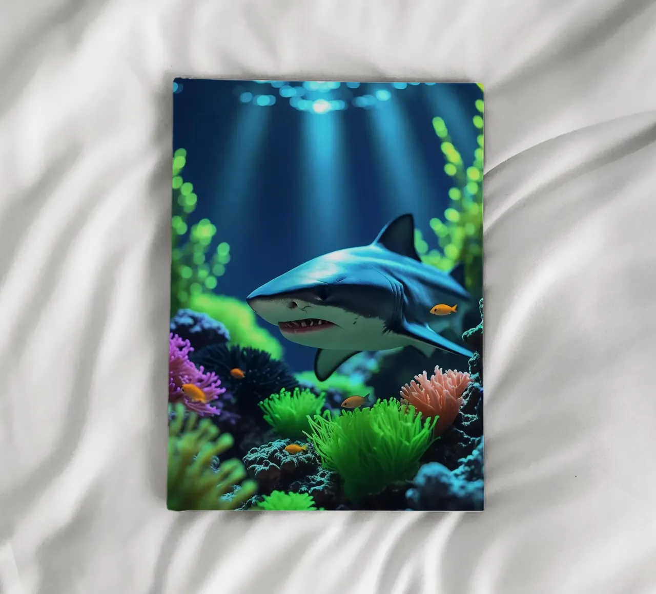 ✨🦈Shark ✦ Neon Apex 🌙 notebook by LUMAQUA STUDIO