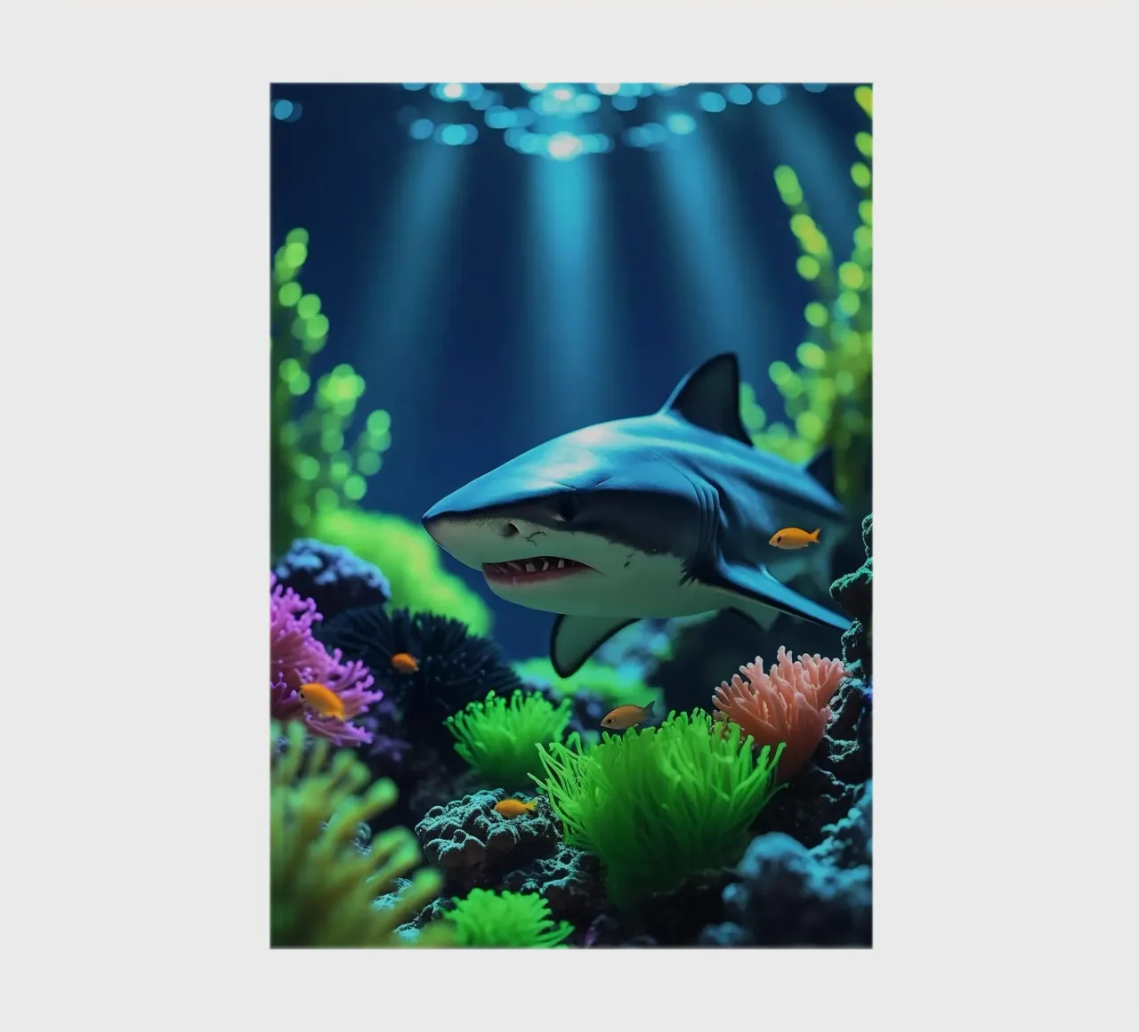 ✨🦈Shark ✦ Neon Apex 🌙 notebook by LUMAQUA STUDIO