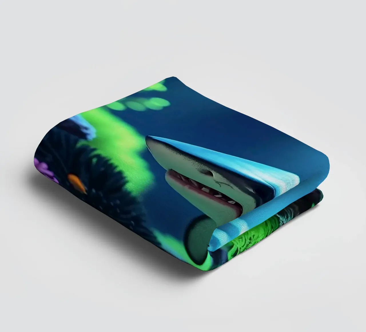 Squalo ✦ Neon Apex asciugamano da bagno da lumaquastudio