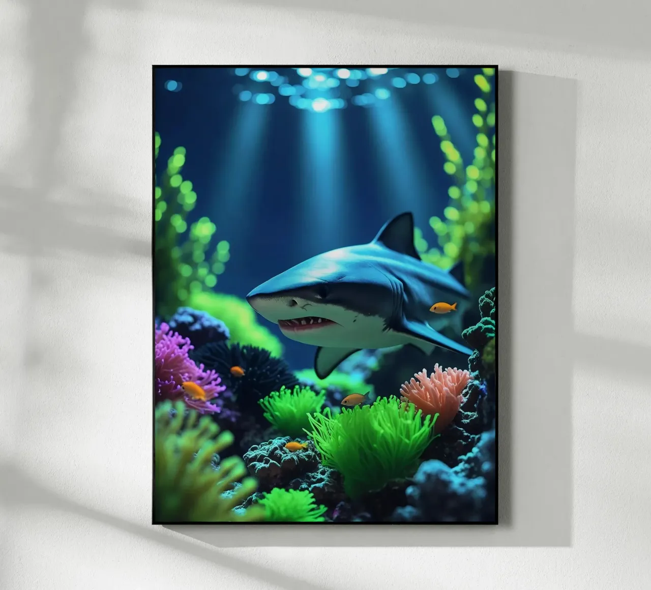 ✨🦈Shark ✦ Neon Apex 🌙 plexiglass da LUMAQUA STUDIO