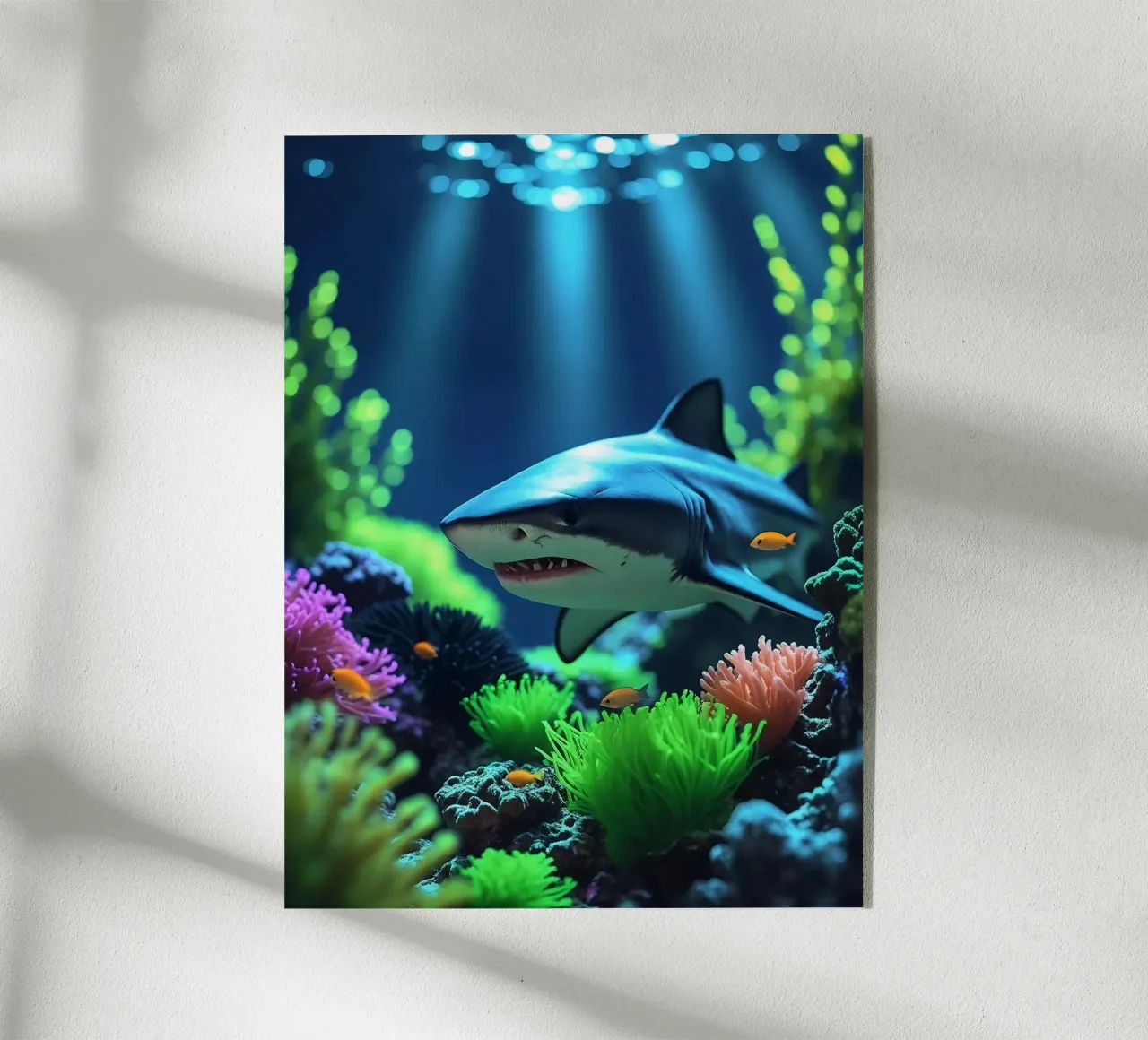 ✨🦈Shark ✦ Neon Apex 🌙 plexiglass da LUMAQUA STUDIO