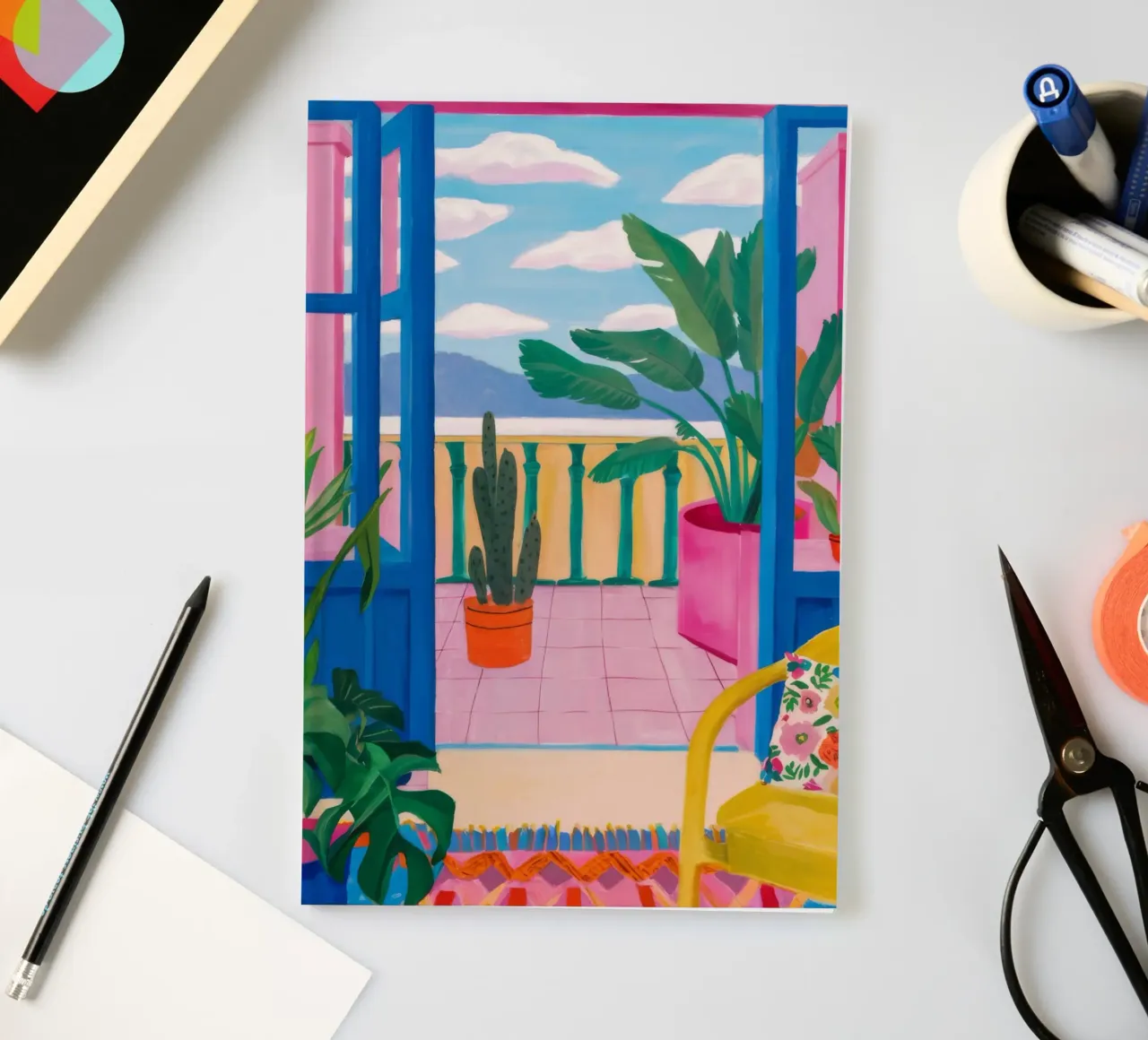 Balcony Plant Paradise notebook by Grande Serene