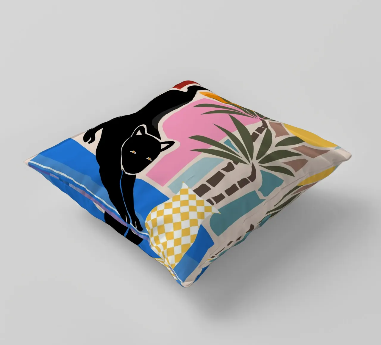 Lazy Days and a Black cat Kissen von mysteriouscoco