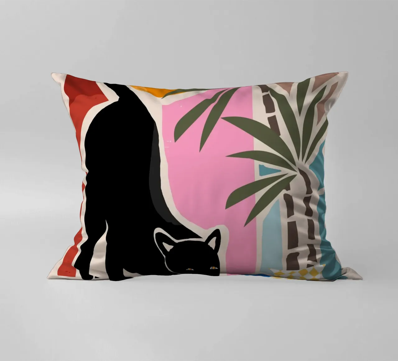Lazy Days and a Black cat Kissen von mysteriouscoco