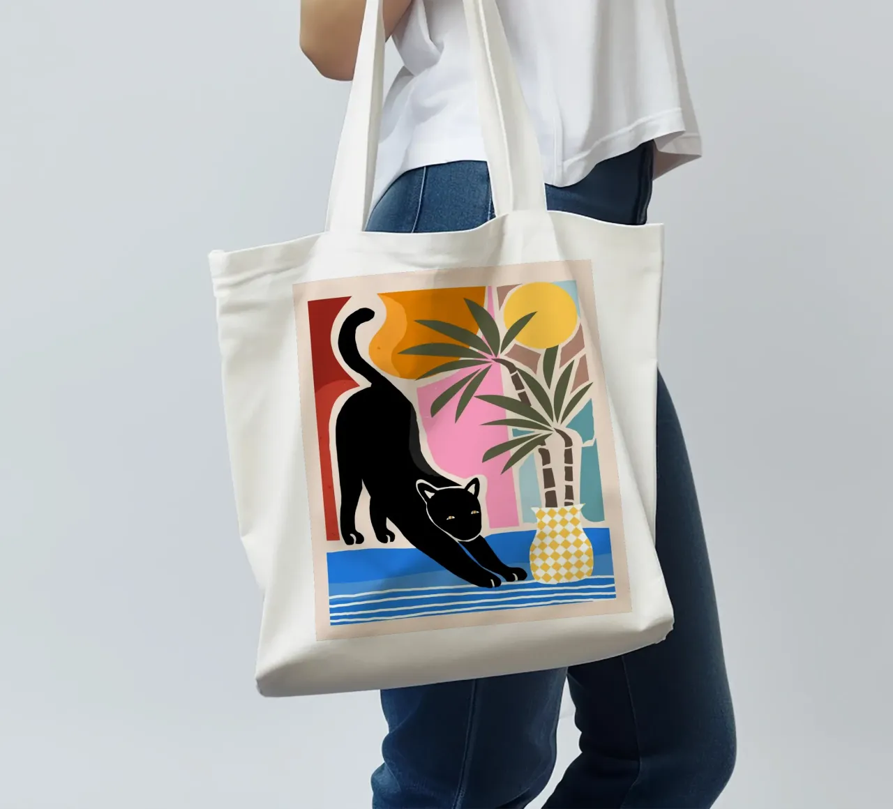 Lazy Days and a Black cat borsa in juta da mysteriouscoco