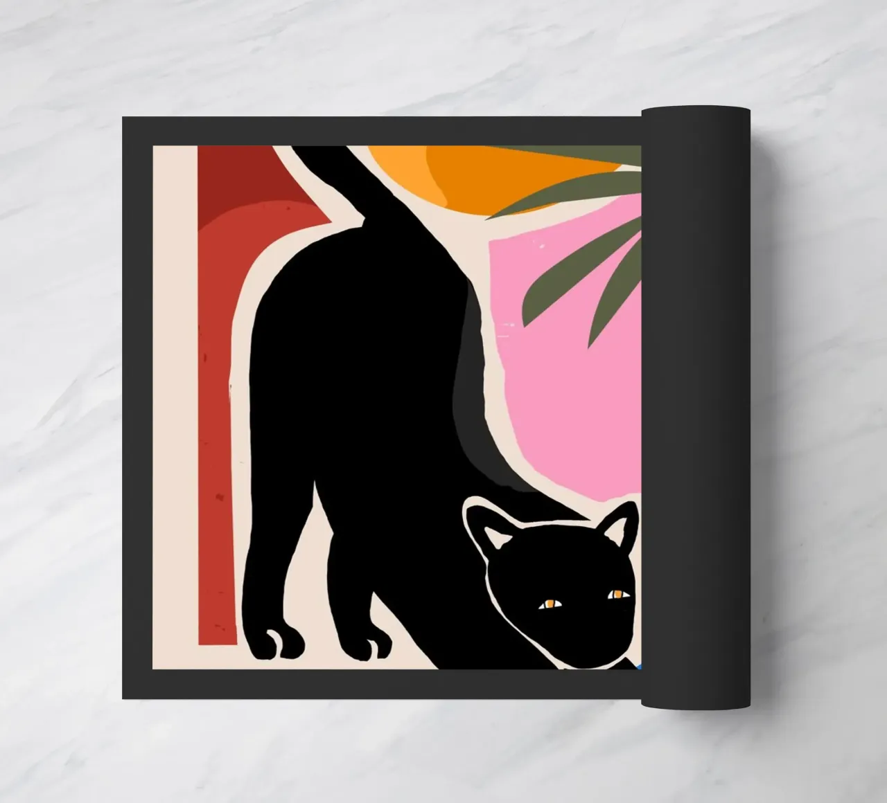 Lazy Days and a Black cat Fußmatte von mysteriouscoco