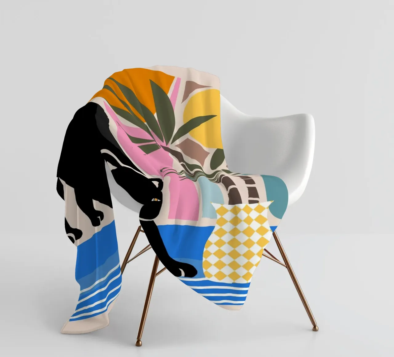 Lazy Days and a Black cat coperta in pile da mysteriouscoco