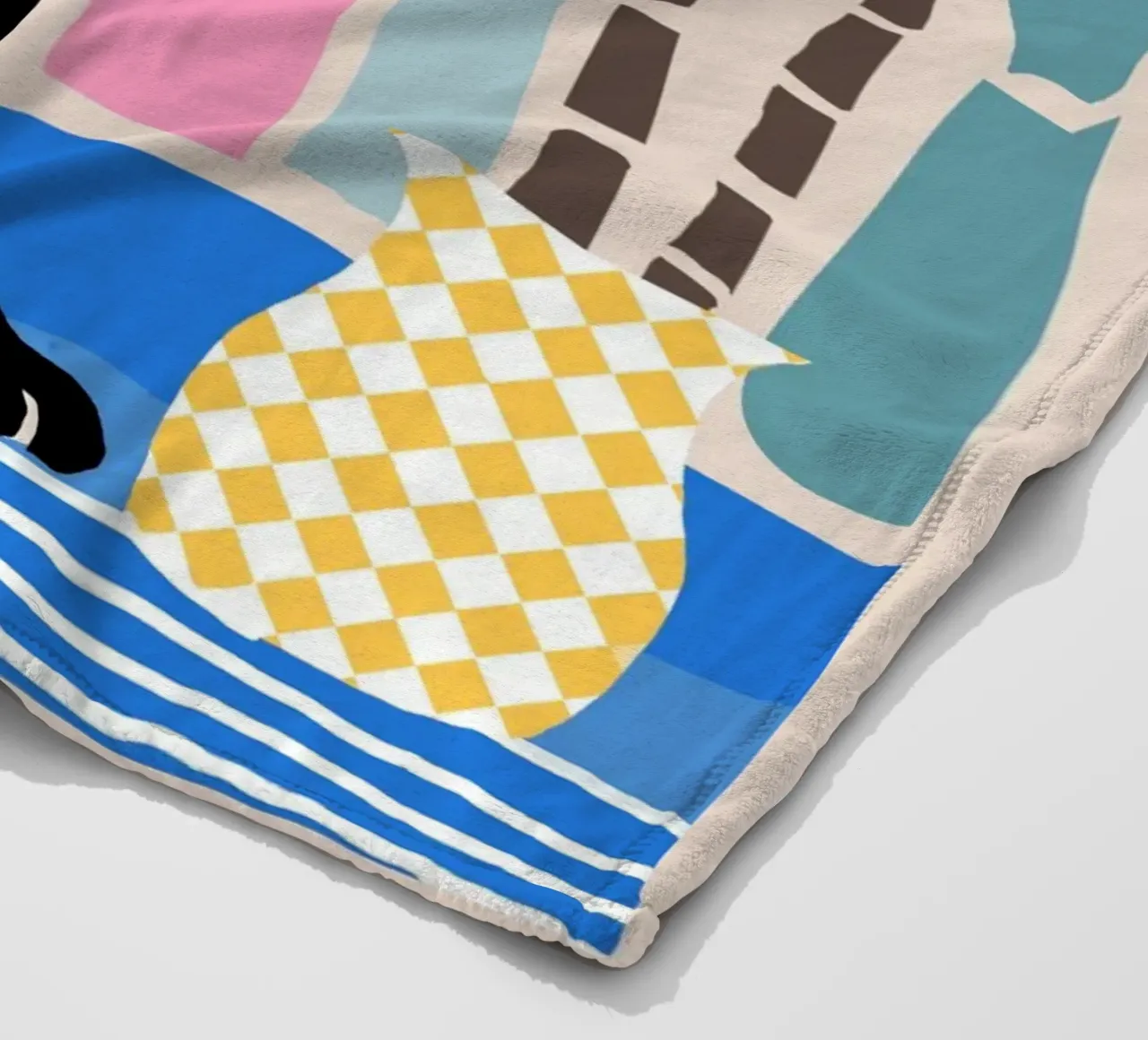 Lazy Days and a Black cat coperta in pile da mysteriouscoco