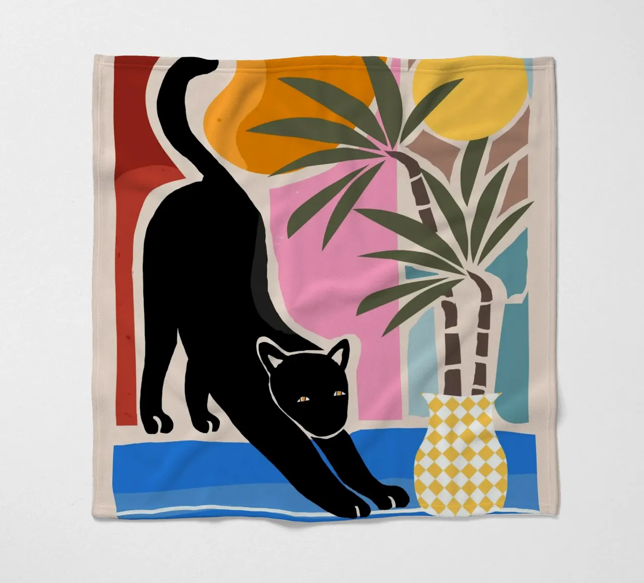 Lazy Days and a Black cat coperta in pile da mysteriouscoco