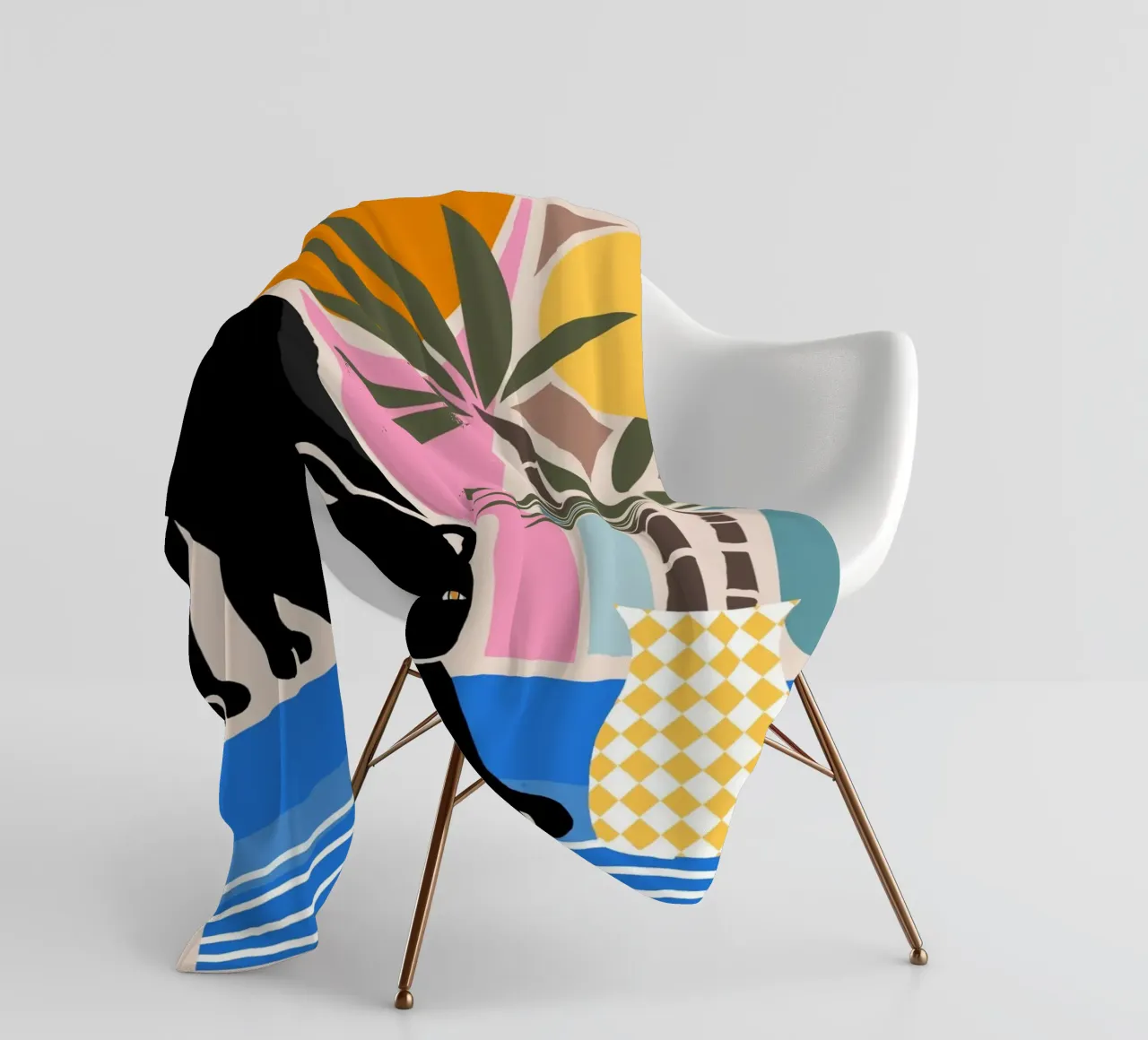 Lazy Days and a Black cat coperta in pile da mysteriouscoco