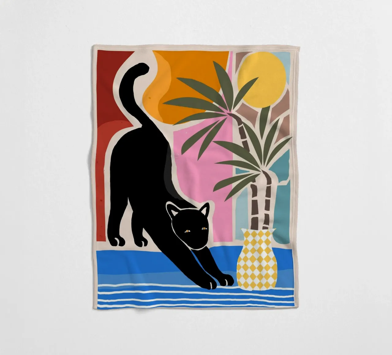 Lazy Days and a Black cat coperta in pile da mysteriouscoco