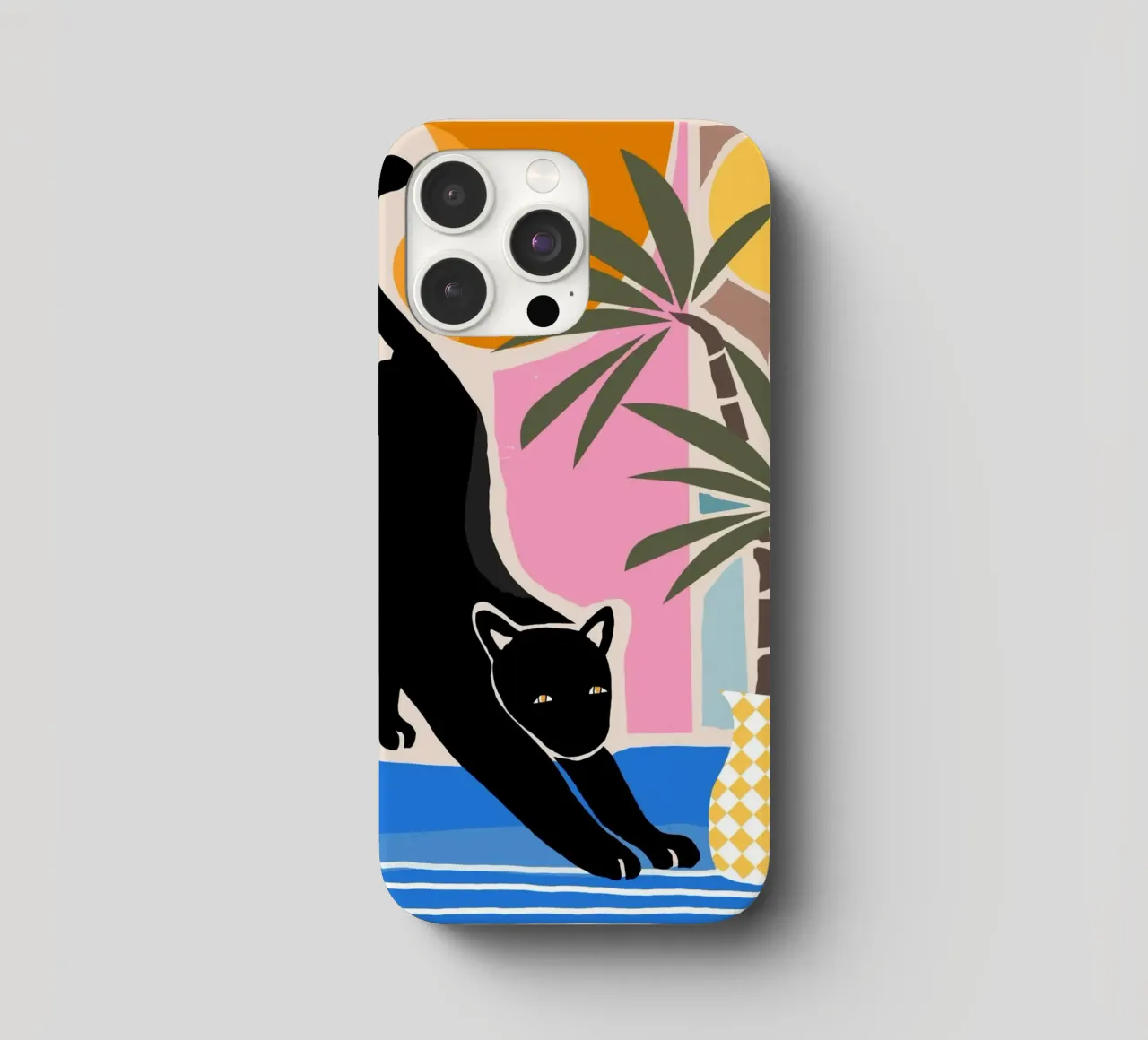 Lazy Days and a Black cat cover iphone da mysteriouscoco